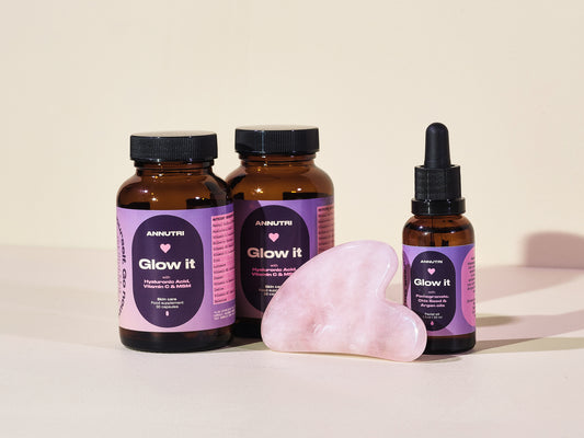 Glow It - Bundle | 2 x Glow IT supplement, 1 x Glow IT Facial Oil Free Facial Stone worth €11