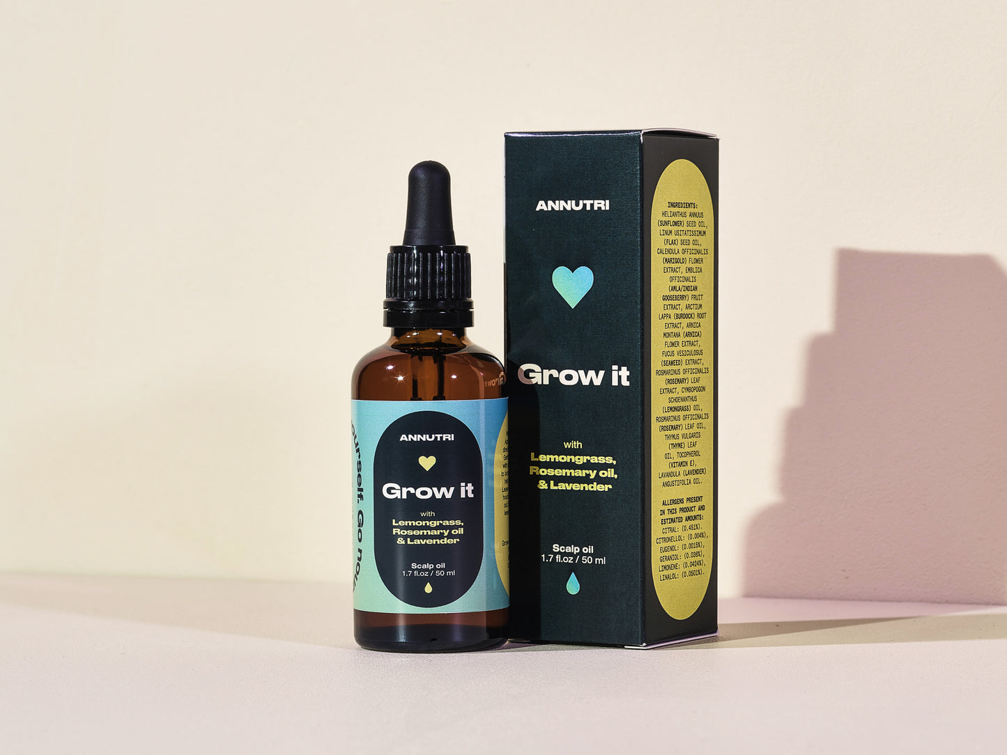 Grow it Haircare pack - 2 Months of Grow it supplements, Scalp oil + FREE Scalp brush