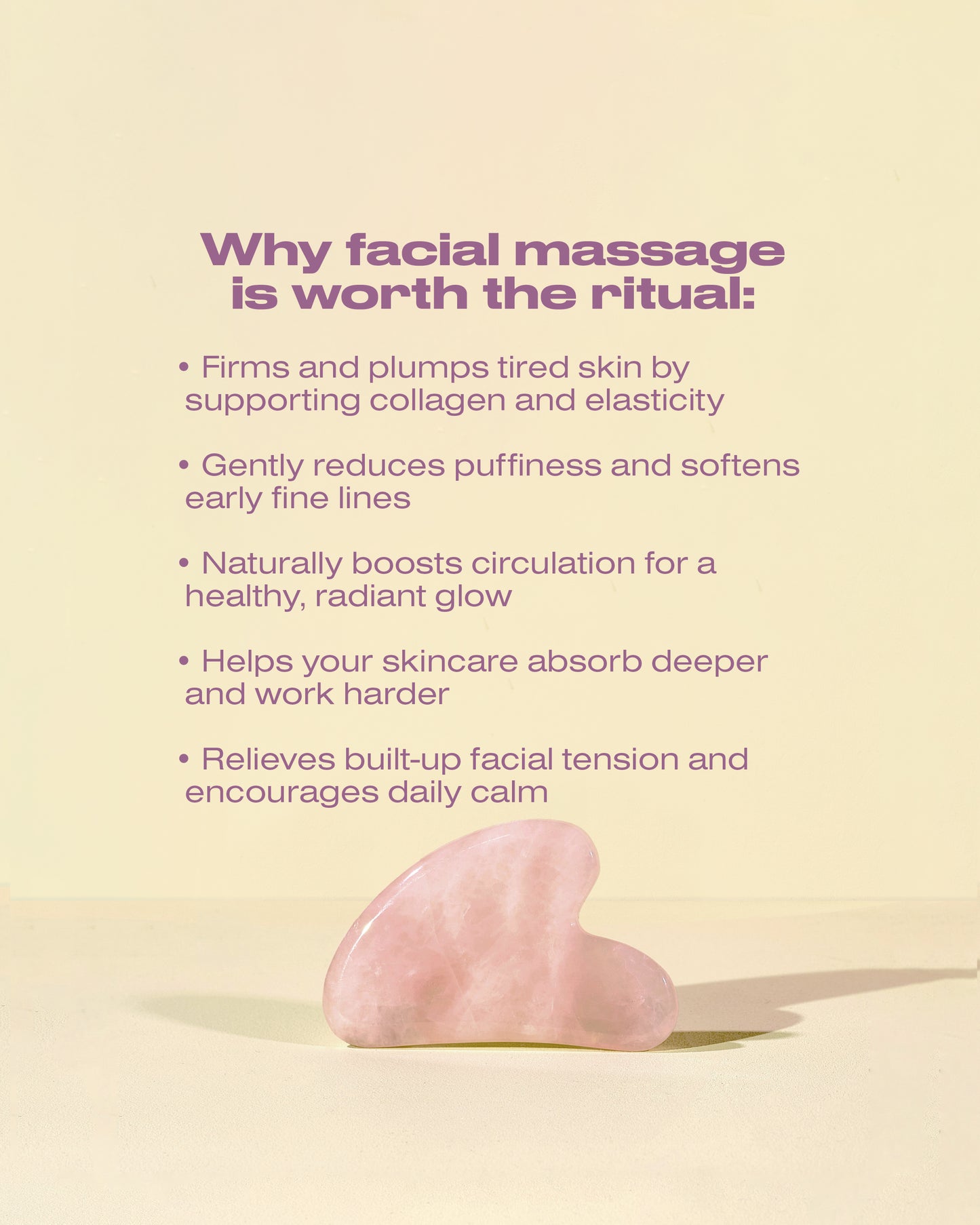 Glow it Rose quartz Guasha (facial stone)