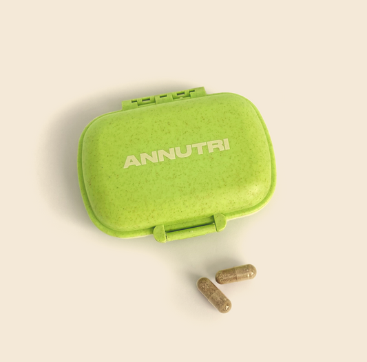 Pink / Green ANNUTRI Supplement Organiser – Grow, Glow & Go