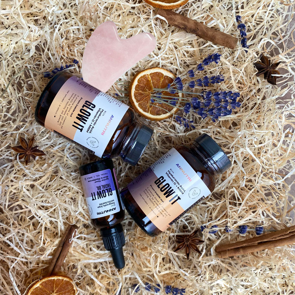 Glow It - Christmas Bundle | 2 x Glow IT supplement, 1 x Glow IT Facial Oil Free Facial Stone worth €11