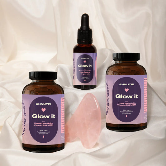 Glow It - Bundle | 2 x Glow IT supplement, 1 x Glow IT Facial Oil  Free Facial Stone worth €11